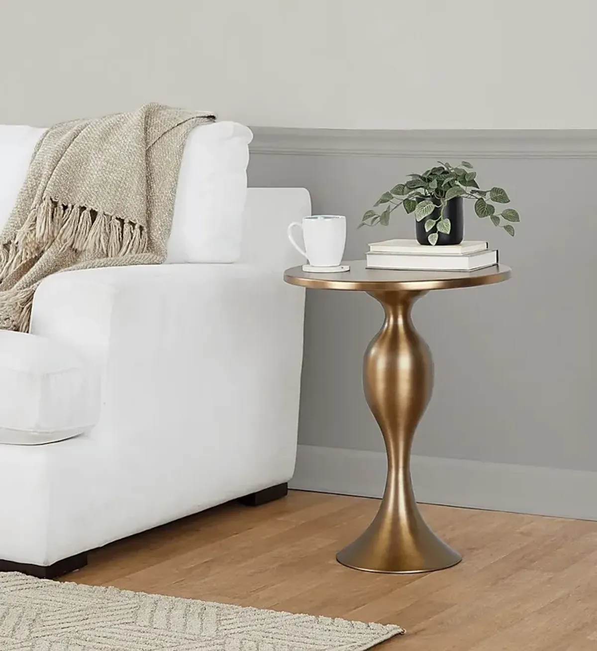 Zebula Bronze Accent Table