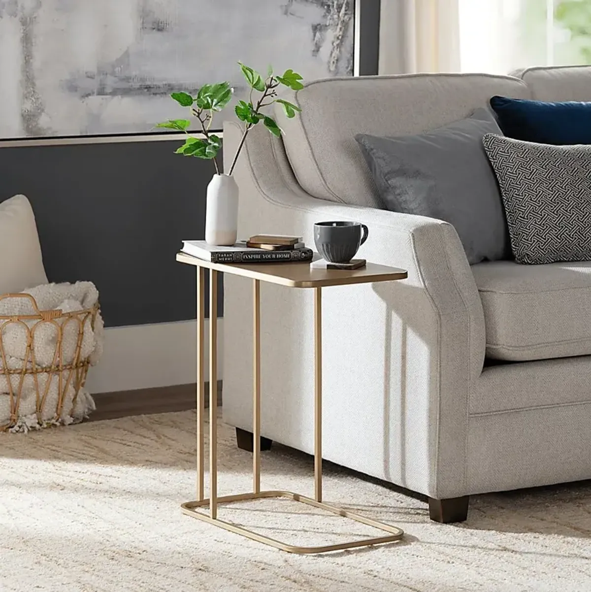 Adelay Gold Accent Table