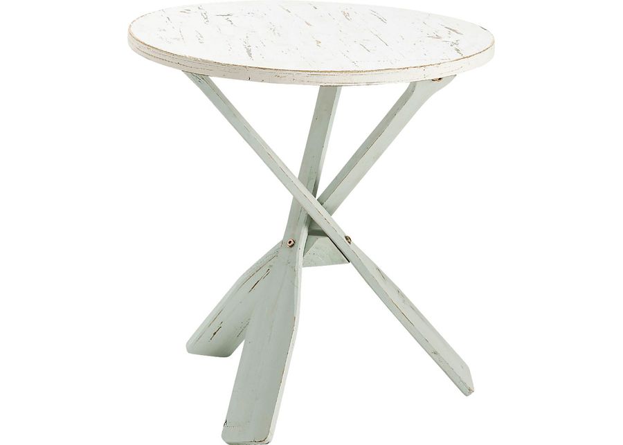 Goldspire White Accent Table