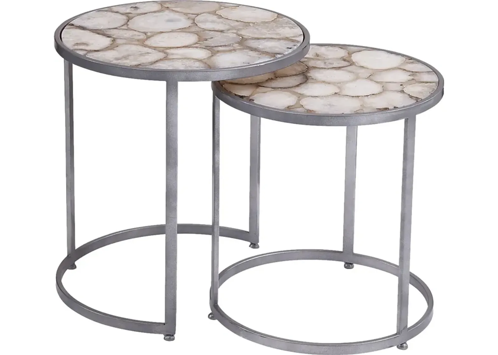 Spruance Silver Accent Table, Set of 2