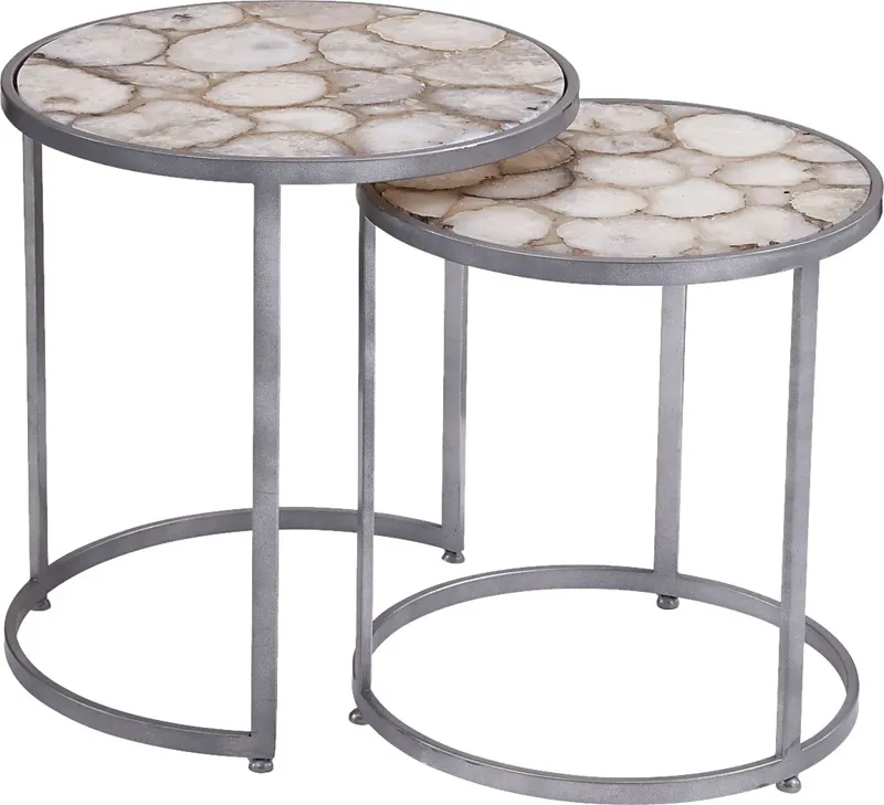 Spruance Silver Accent Table, Set of 2