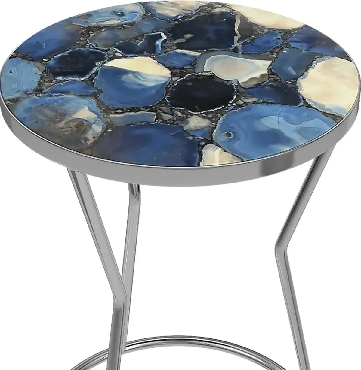 Belvidere Silver Accent Table