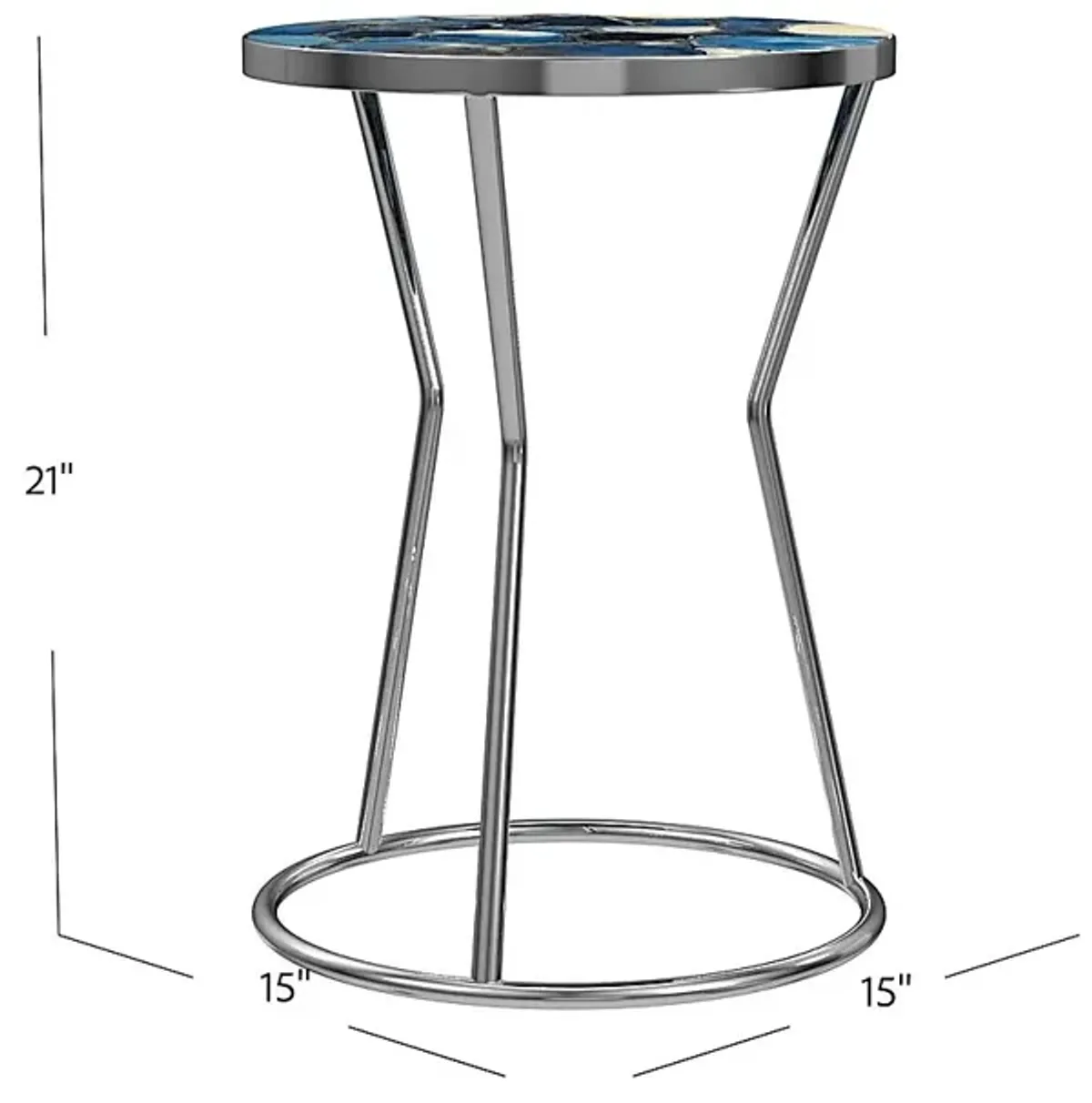 Belvidere Silver Accent Table