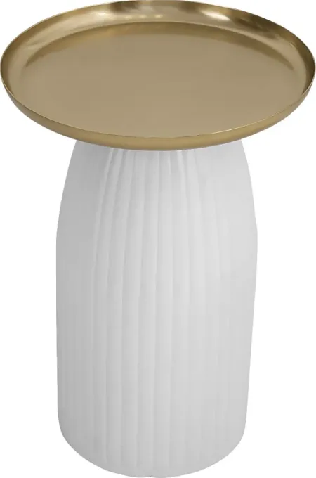 Dancause White Accent Table
