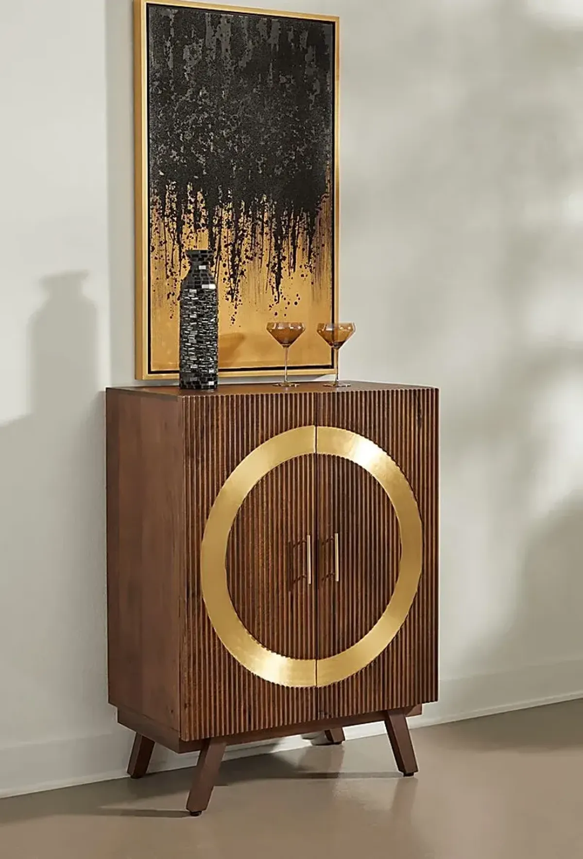 Matalin Brown Bar Cabinet