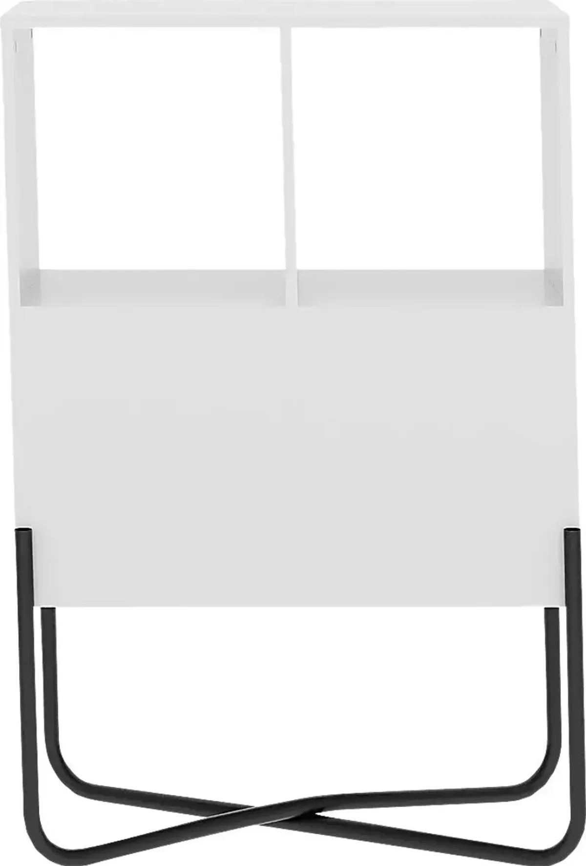 Midamis White Bookcase