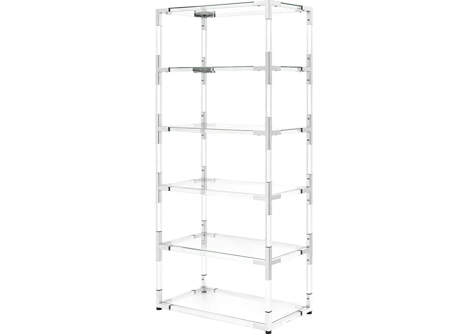 Kisia Clear 6 Shelf Bookcase