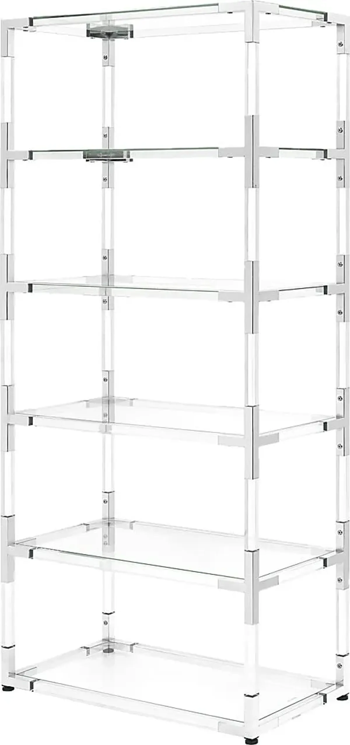 Kisia Clear 6 Shelf Bookcase