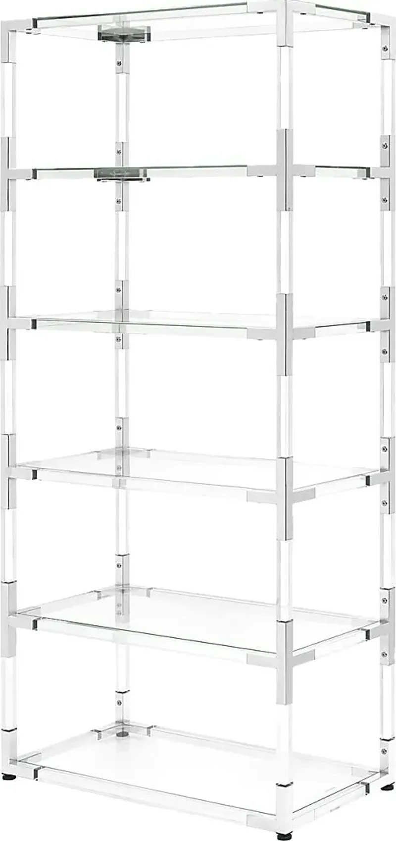 Kisia Clear 6 Shelf Bookcase