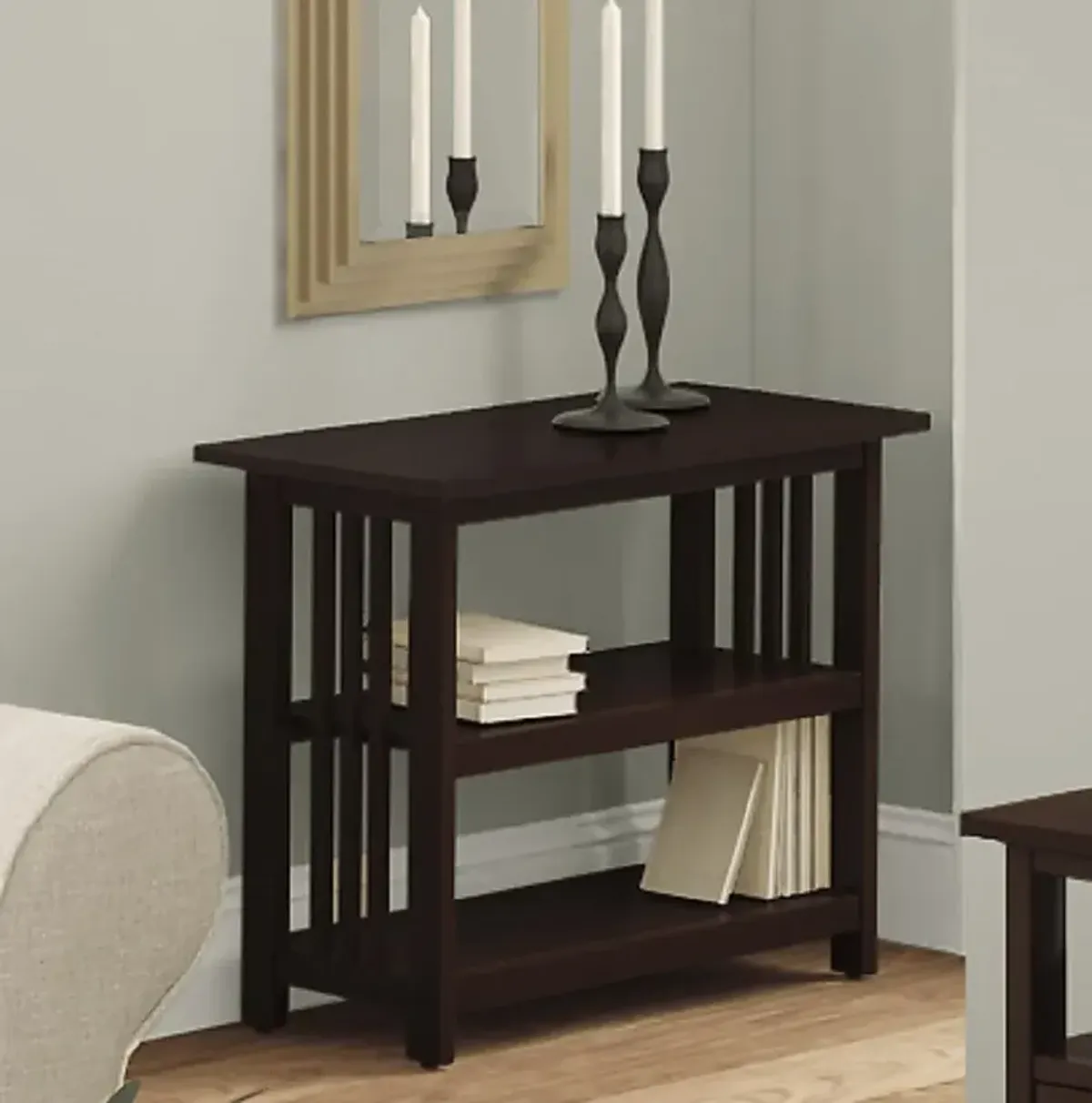 Lounsbury I Espresso Under-Window Bookcase