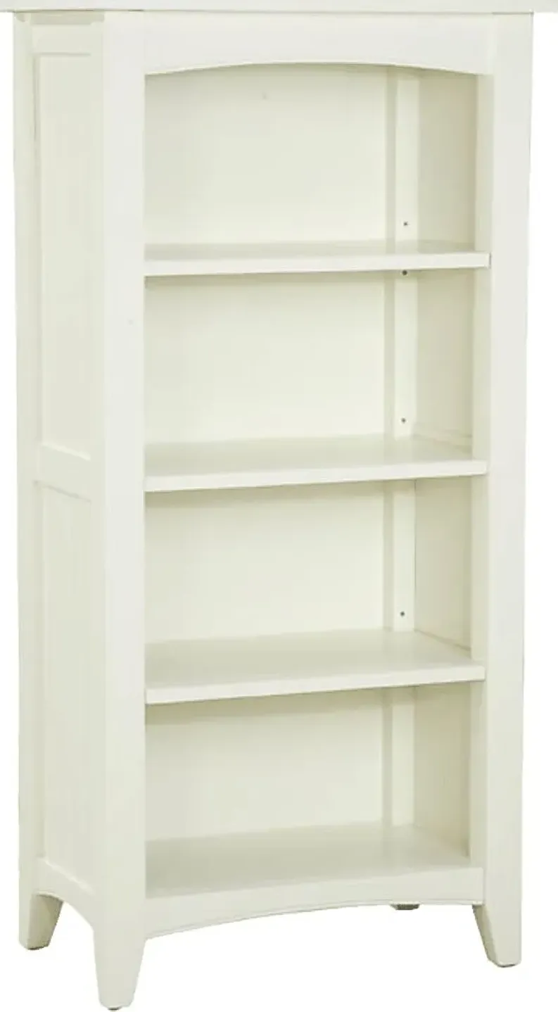 Shinob Ivory 3-Shelf Bookcase