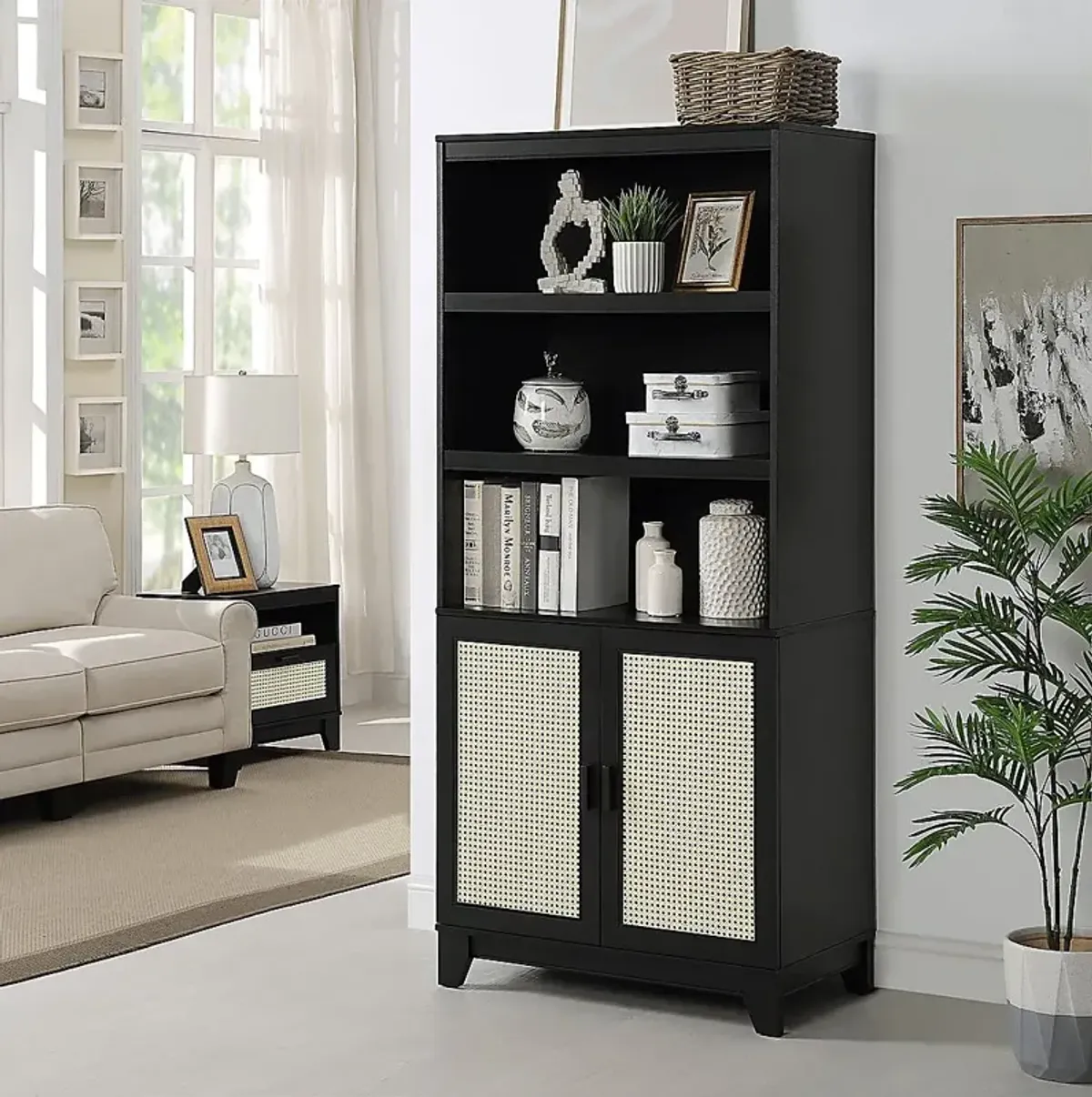 Gansons Black Bookcase