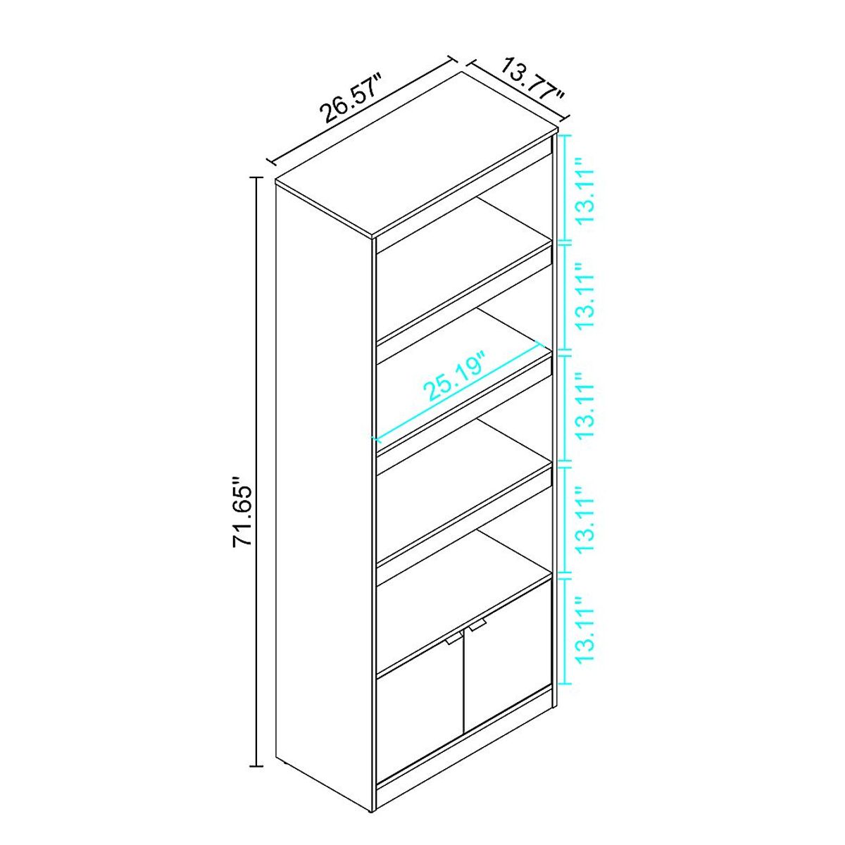 Ardberry White Bookcase