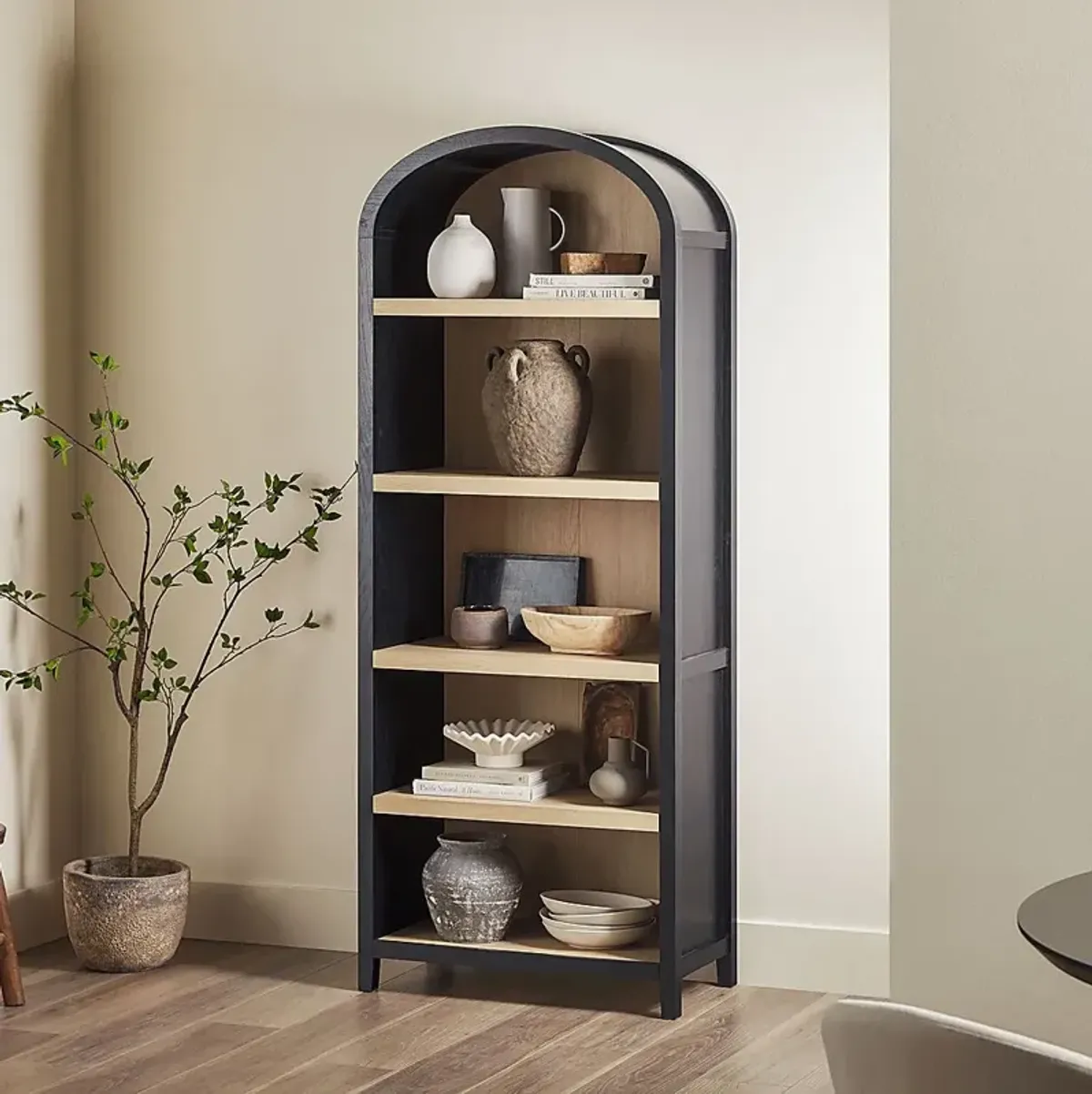 Annbick I Black Bookcase