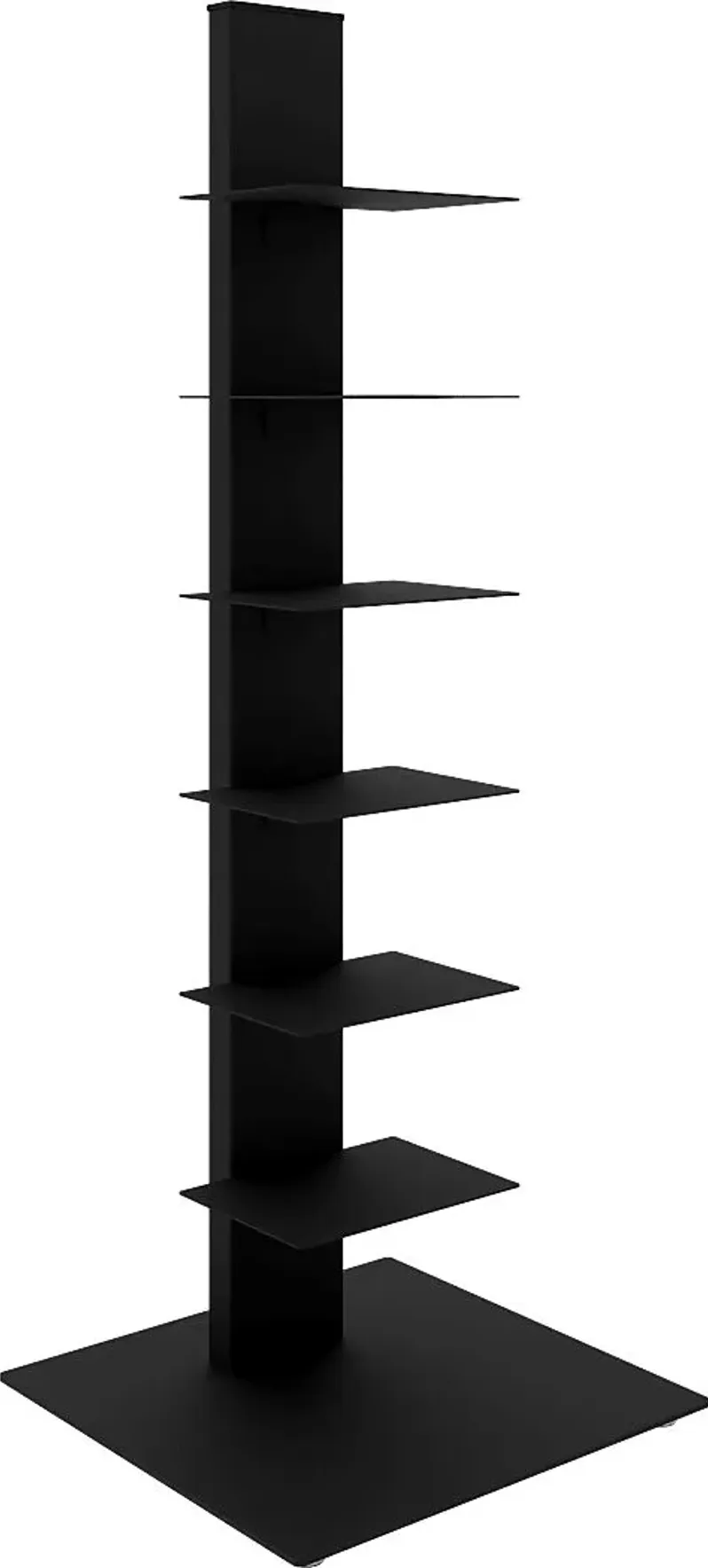 Lukens I Black Bookcase Tower