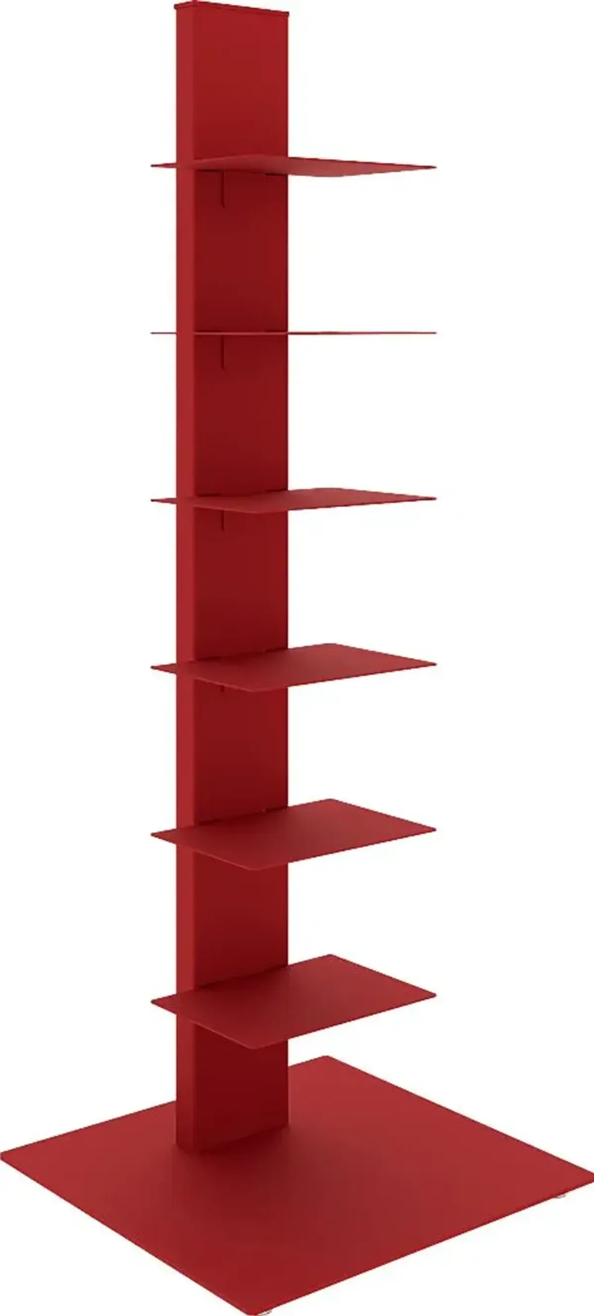 Lukens I Red Bookcase Tower