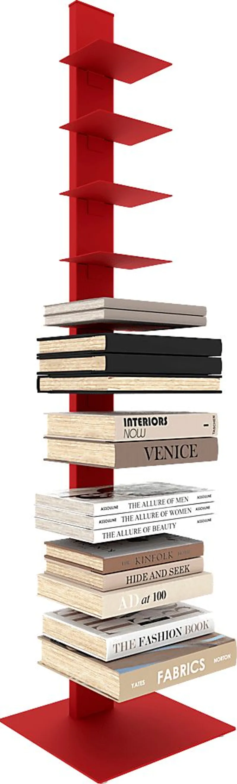 Lukens II Red Bookcase Tower