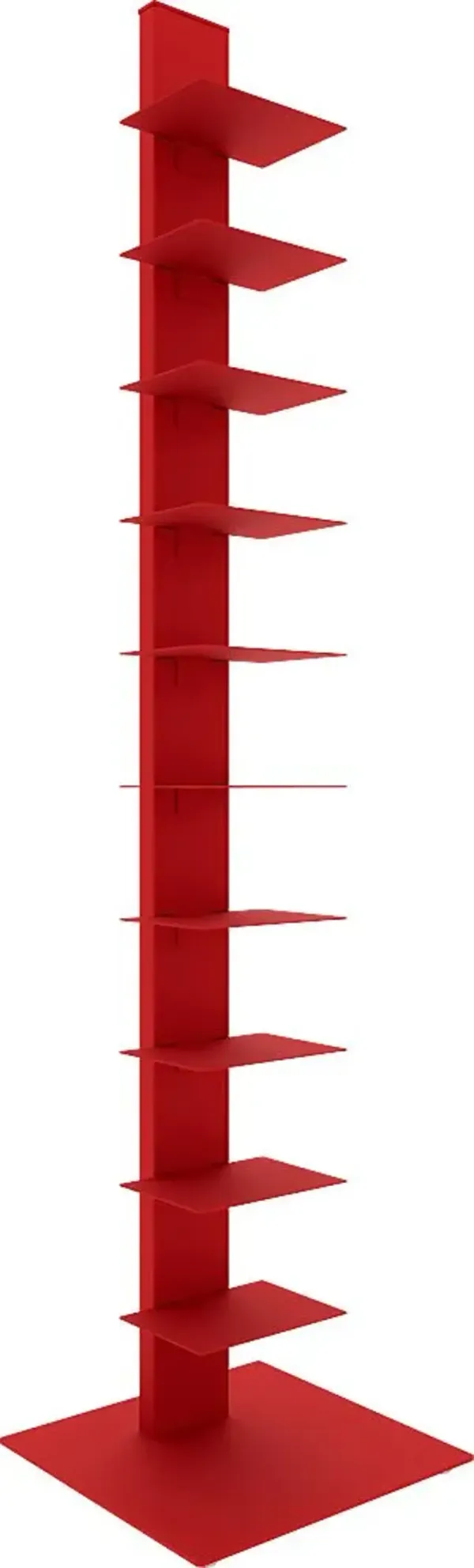 Lukens II Red Bookcase Tower