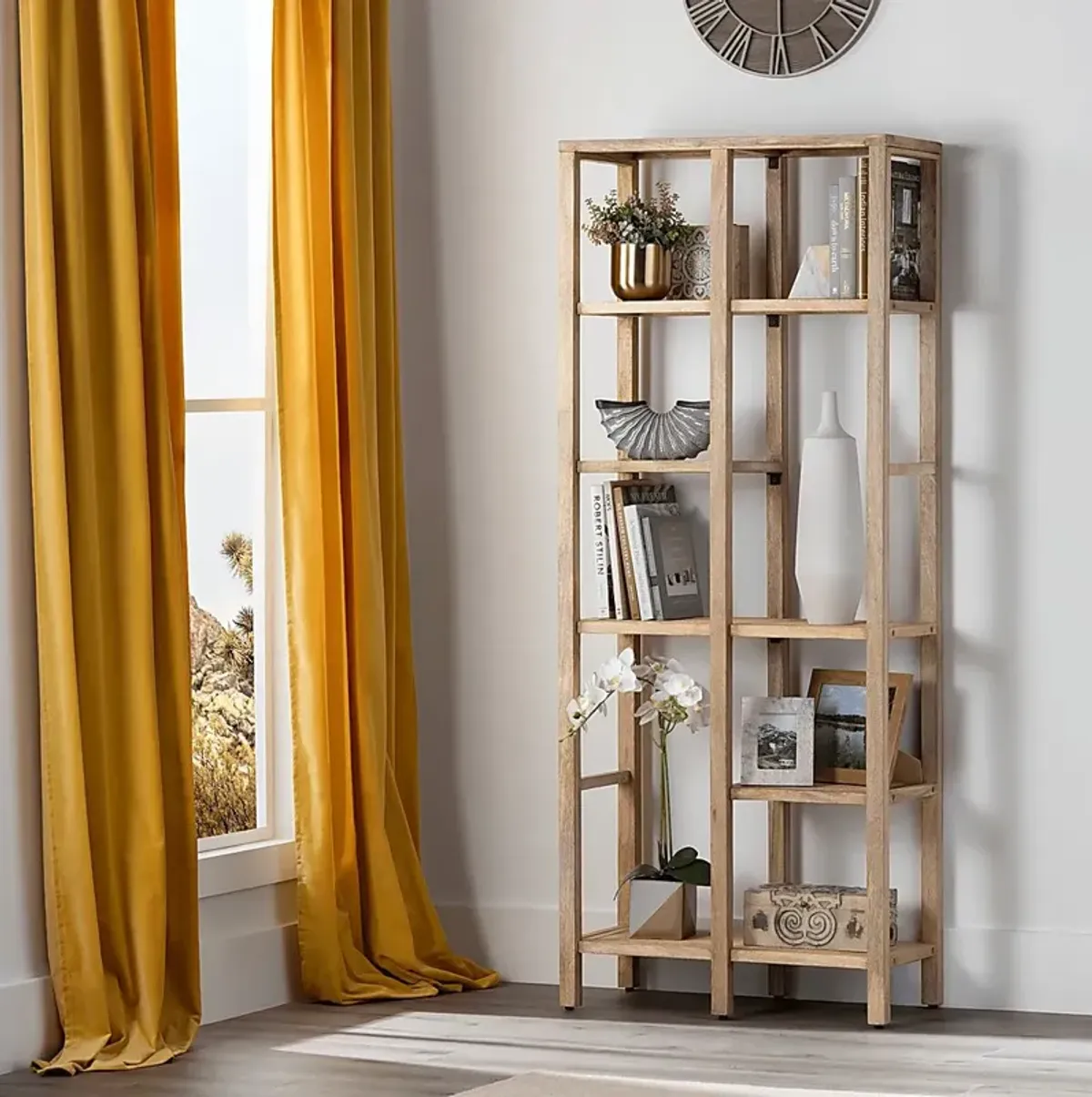 Geralynn Light Brown Bookcase