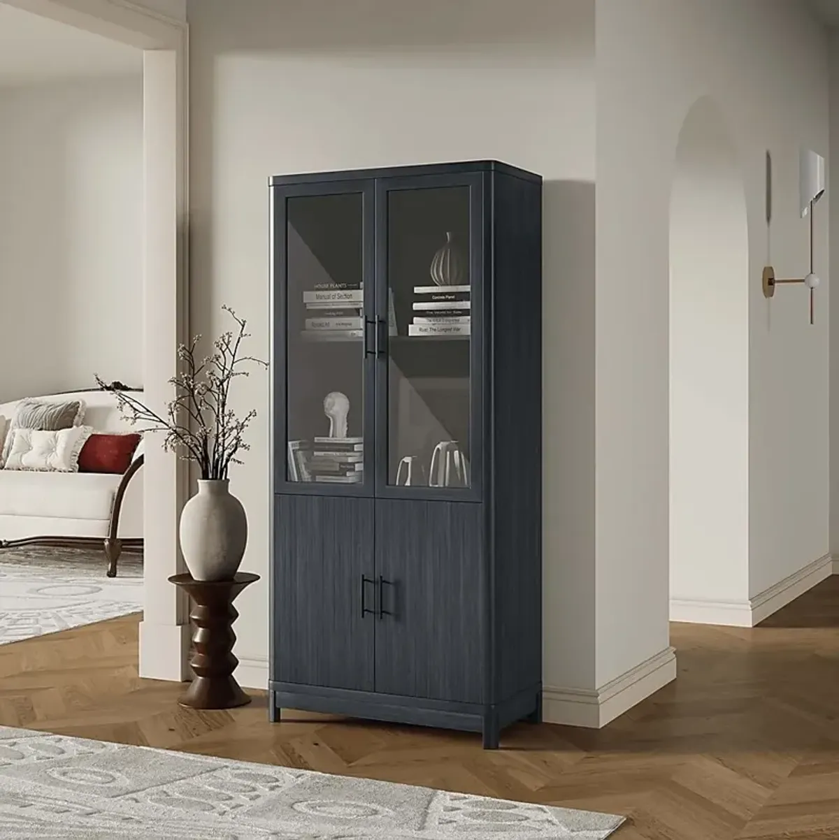 Kassy Charcoal Bookcase