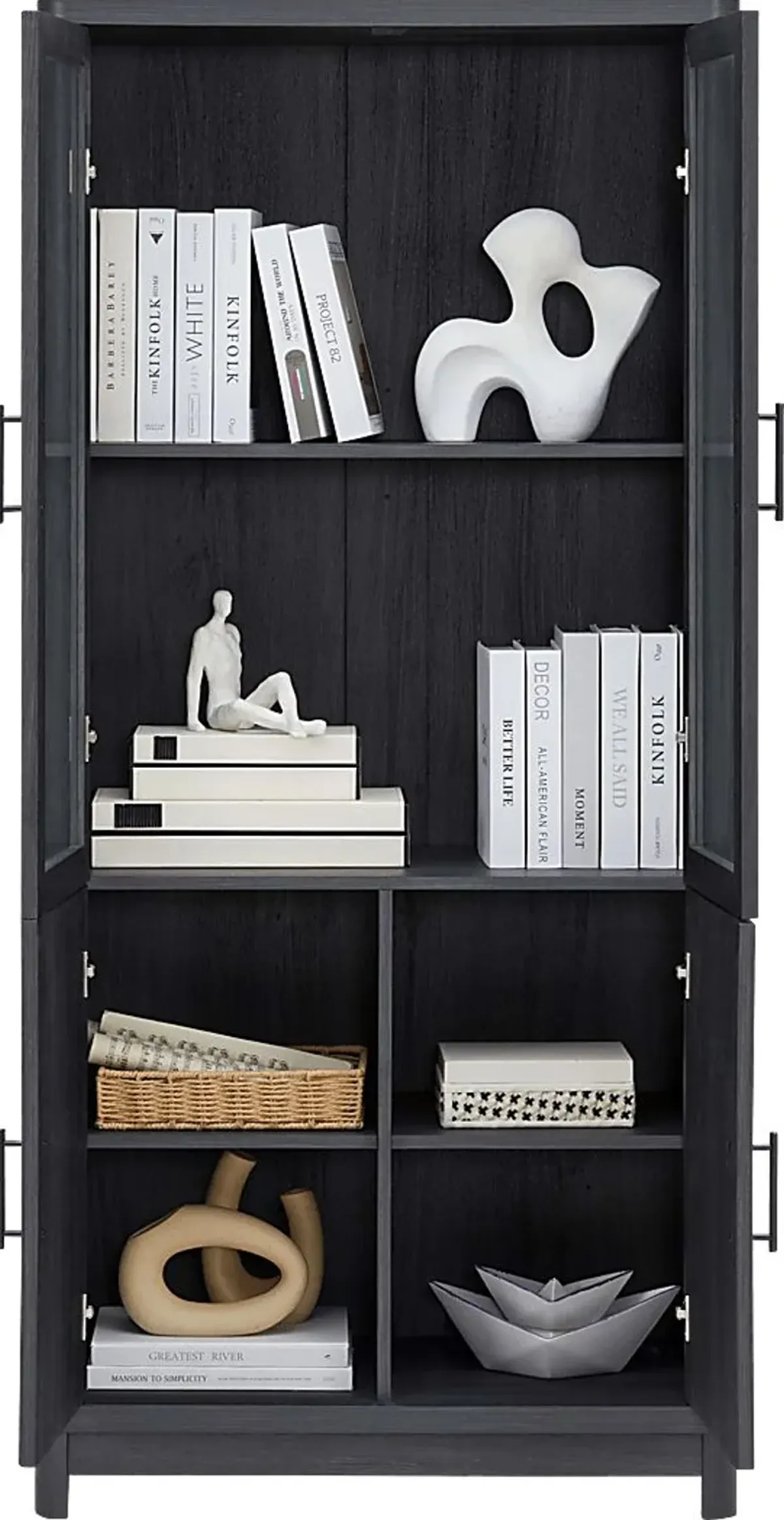 Kassy Charcoal Bookcase