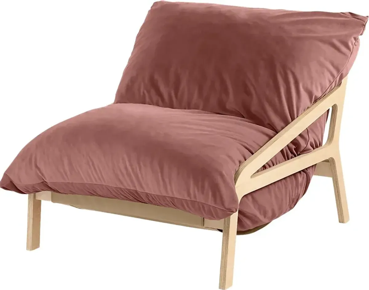 Pheosi II Mauve Bean Bag Accent Chair