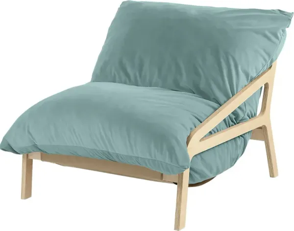 Pheosi II Turquoise Bean Bag Accent Chair