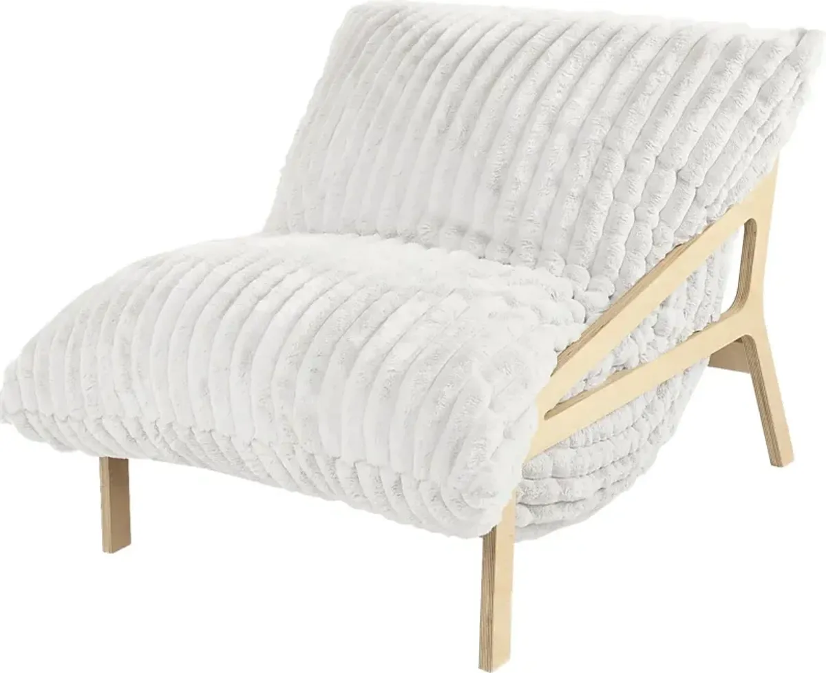 Pheosi I Ivory Bean Bag Accent Chair
