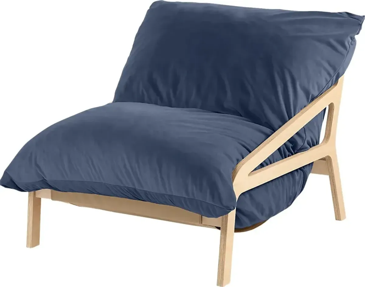 Pheosi II Navy Bean Bag Accent Chair