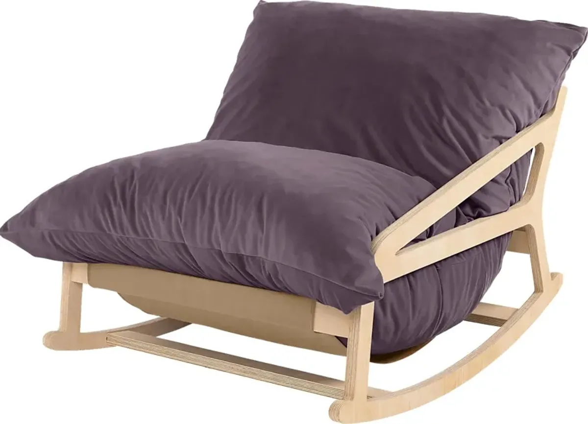 Kimna I Purple Bean Bag Rocking Chair