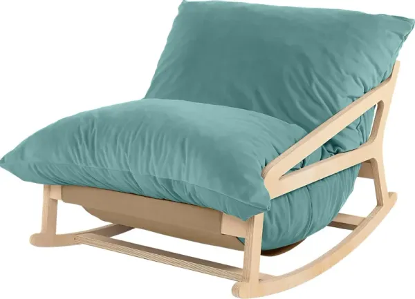 Kimna I Turquoise Bean Bag Rocking Chair
