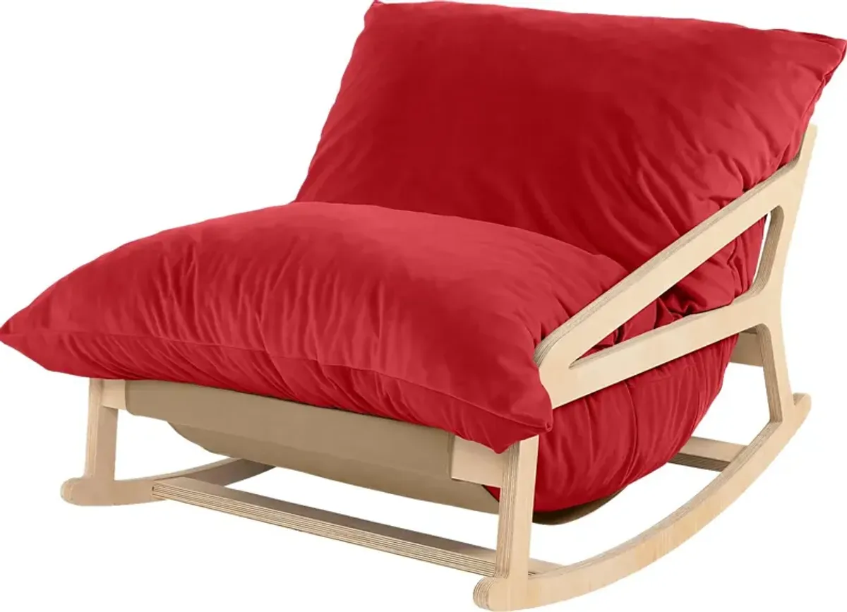 Kimna I Red Bean Bag Rocking Chair