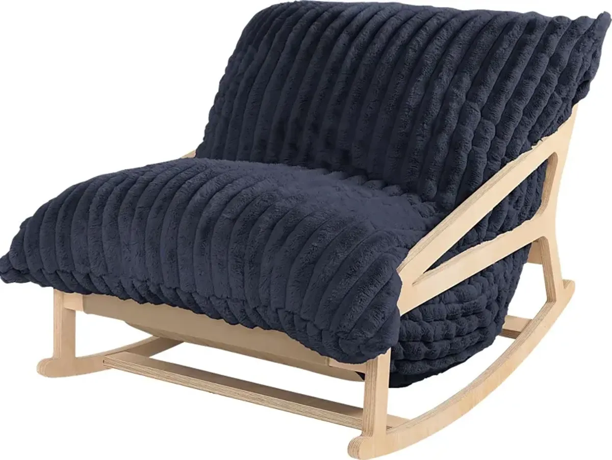 Kimna II Blue Bean Bag Rocking Chair