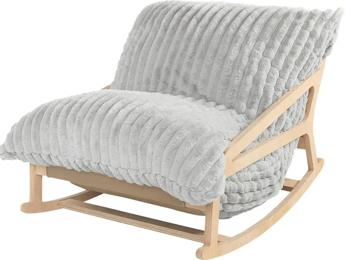 Kimna II Gray Bean Bag Rocking Chair