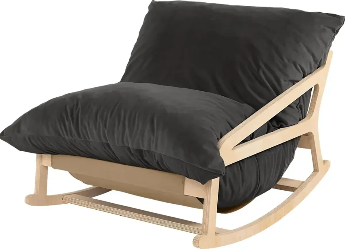 Kimna I Black Bean Bag Rocking Chair