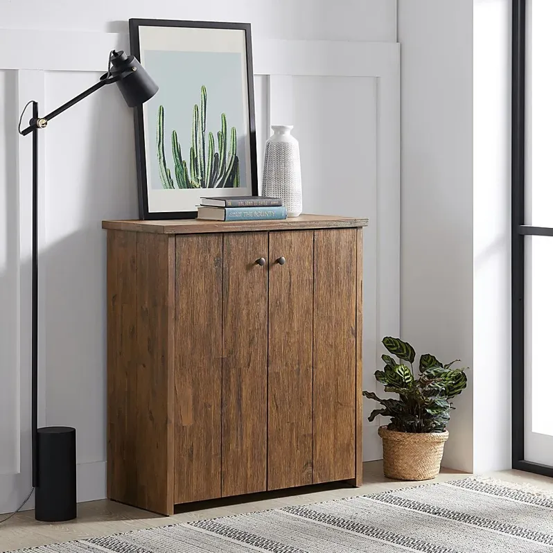 Clintom Natural Accent Shoe Cabinet