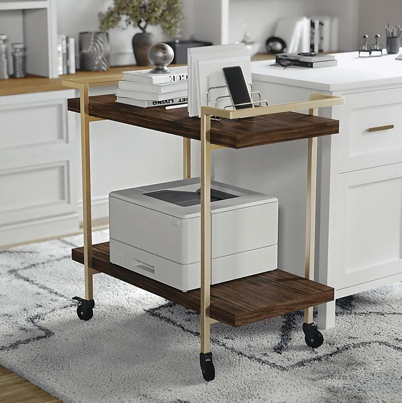 Azaline Brown Printer Cart