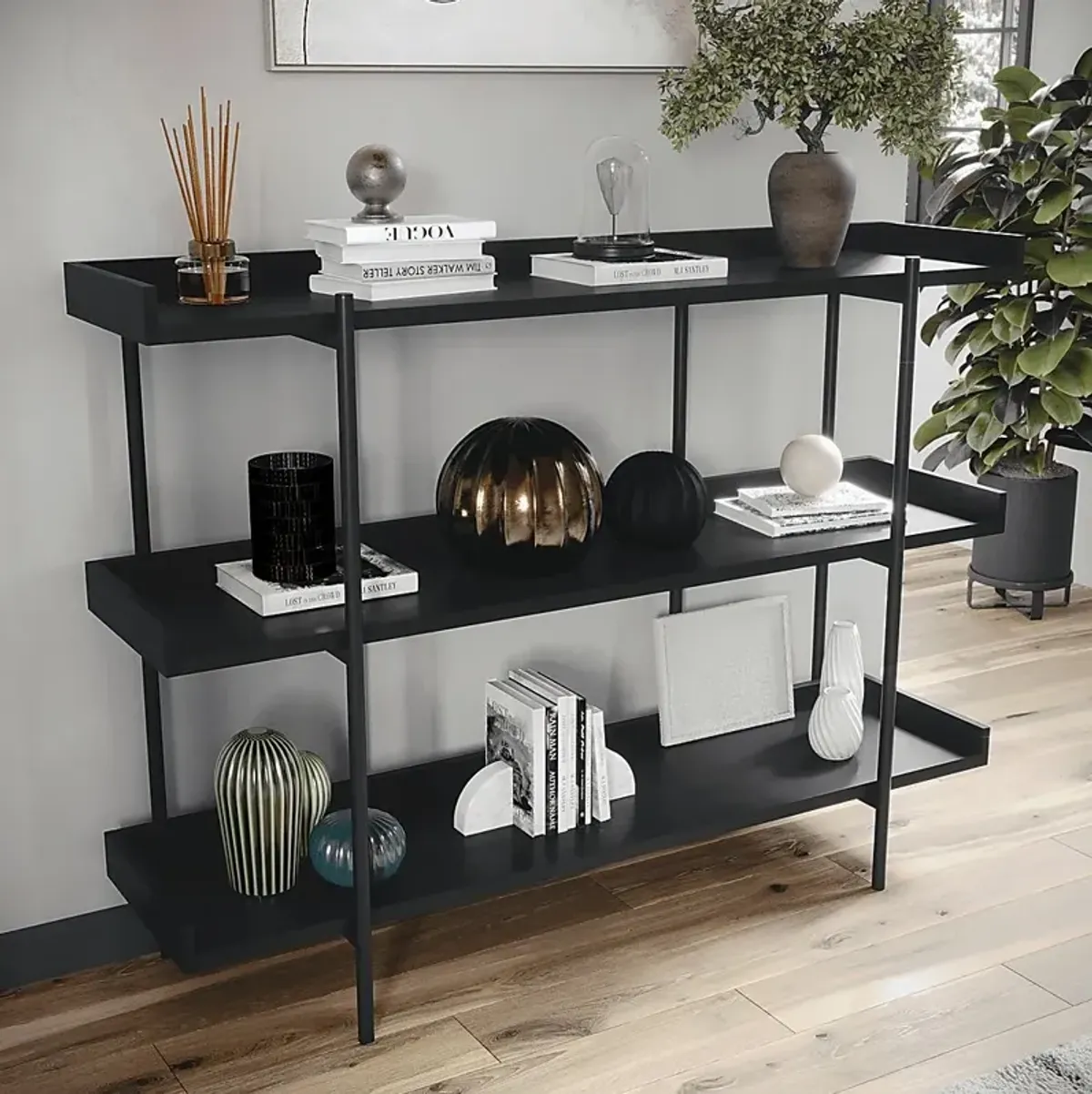 Marek Black Bookshelf