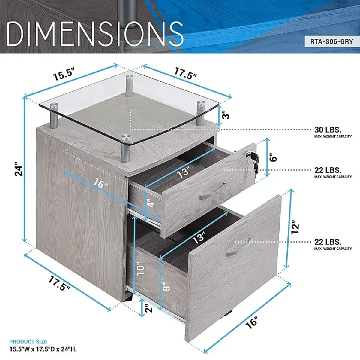 Turdale Gray File Cabinet