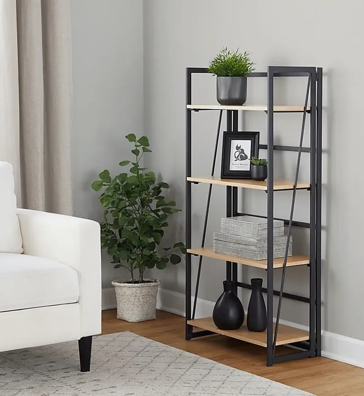 Zenobia Black Bookcase