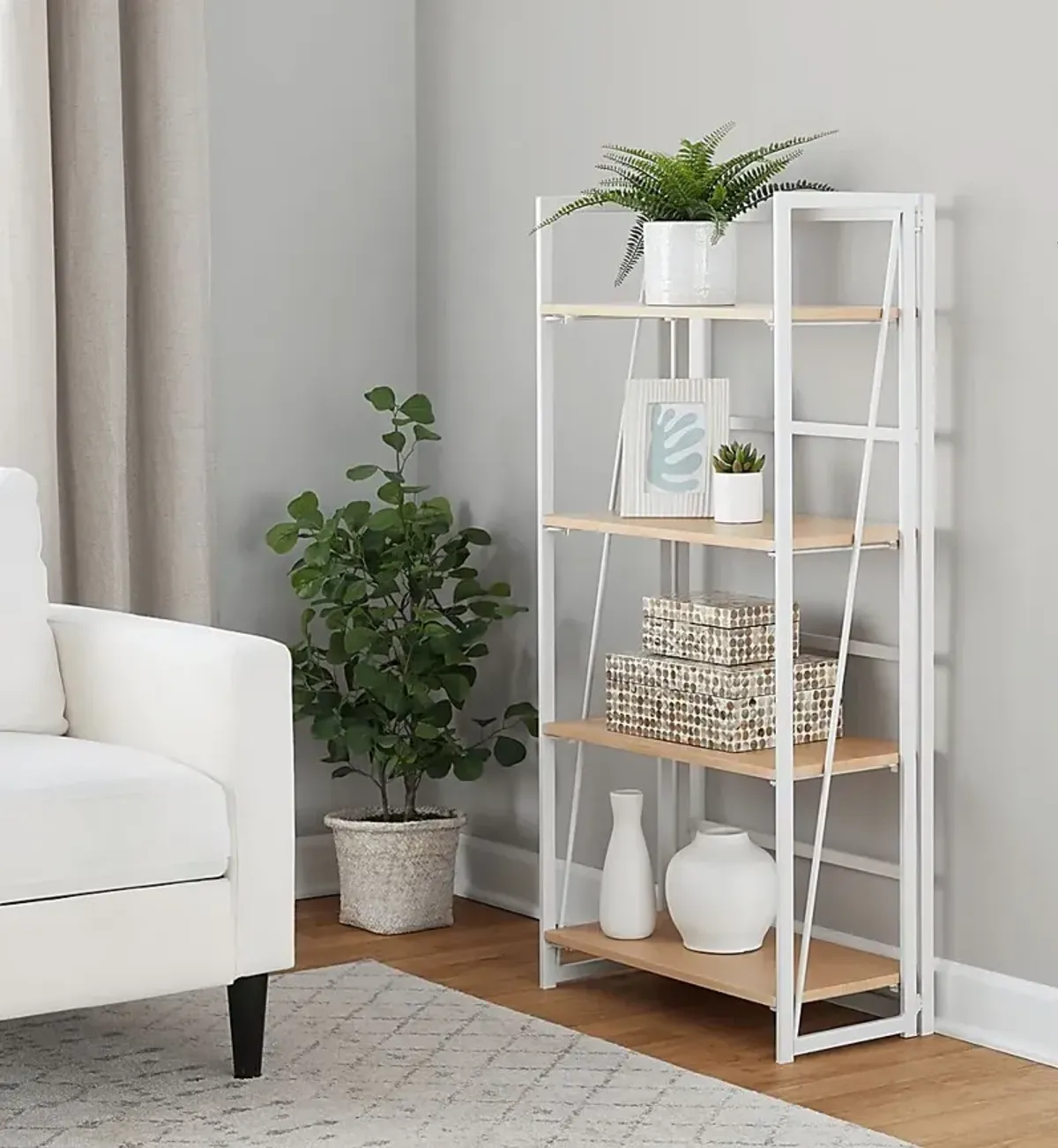 Zenobia White Bookcase