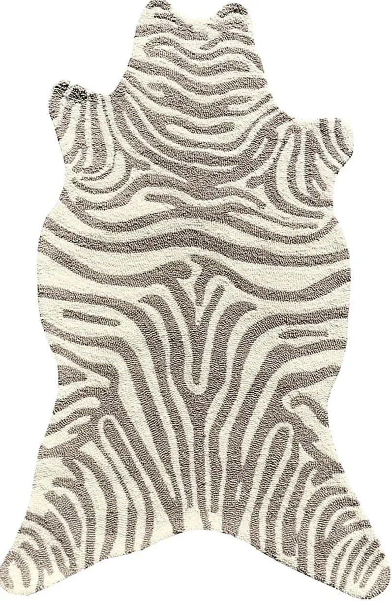 Kids Lonlu Gray 3' x 5' Rug