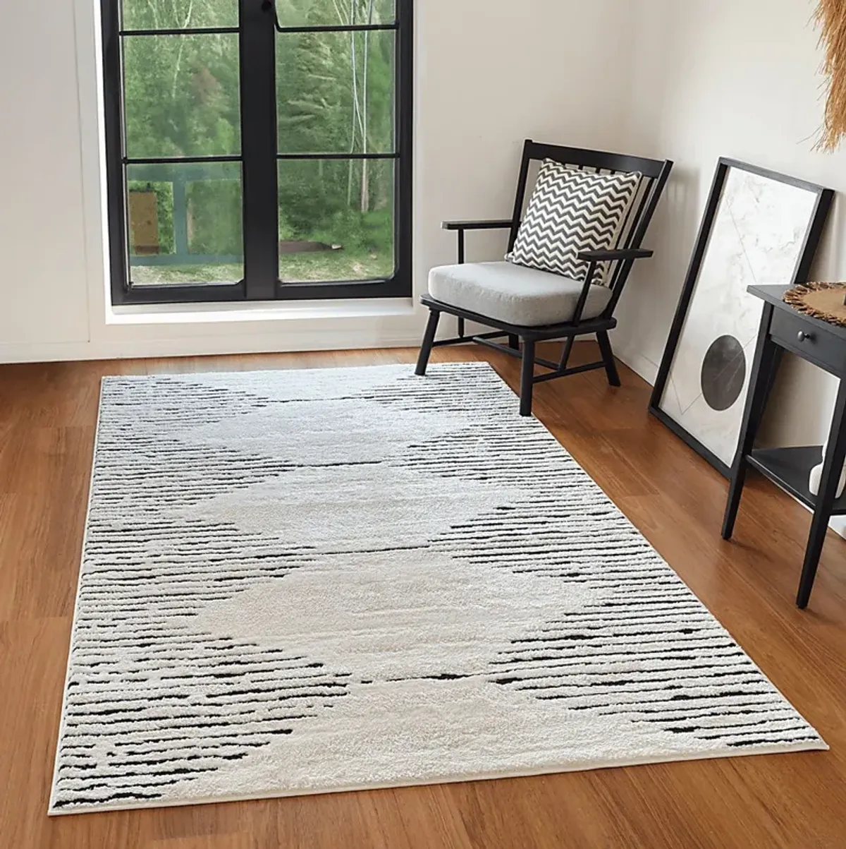 Kerone White 3'6 x 5'6 Rug