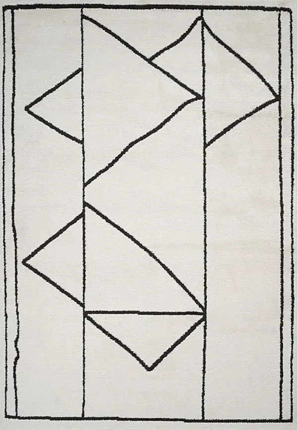 Damaray Black 3'6 x 5'6 Rug