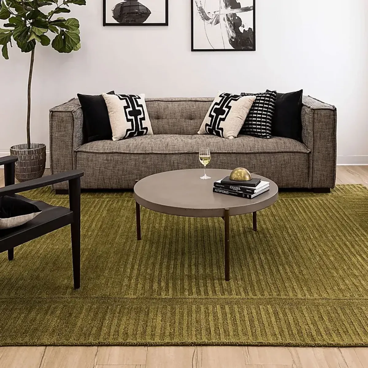 Bobby Berk Terra Firma Green 4' x 6' Rug