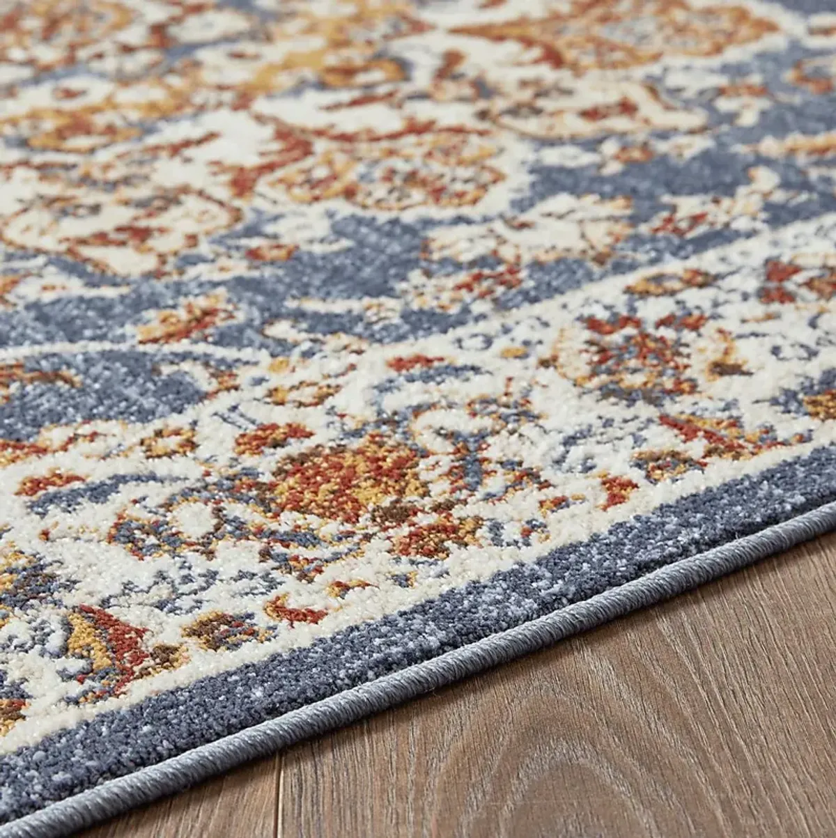 Amrenta Blue 2' x 6'7 Runner Rug