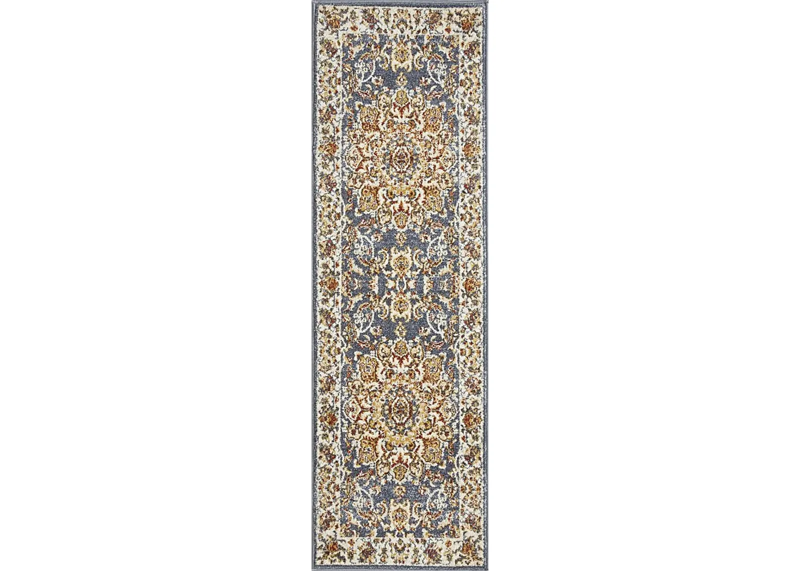 Amrenta Blue 2' x 6'7 Runner Rug