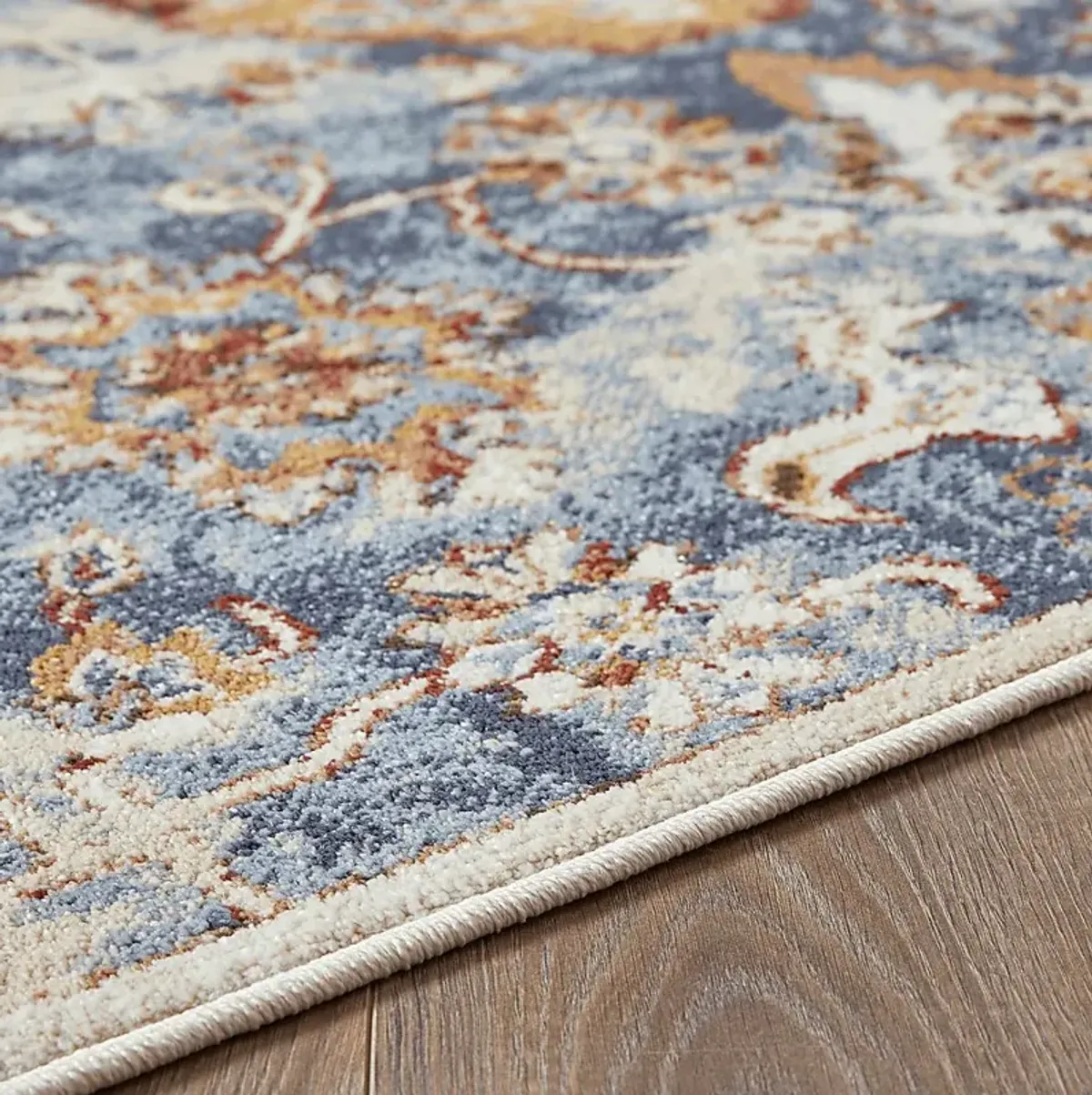 Amibell Blue 2' x 6'7 Runner Rug