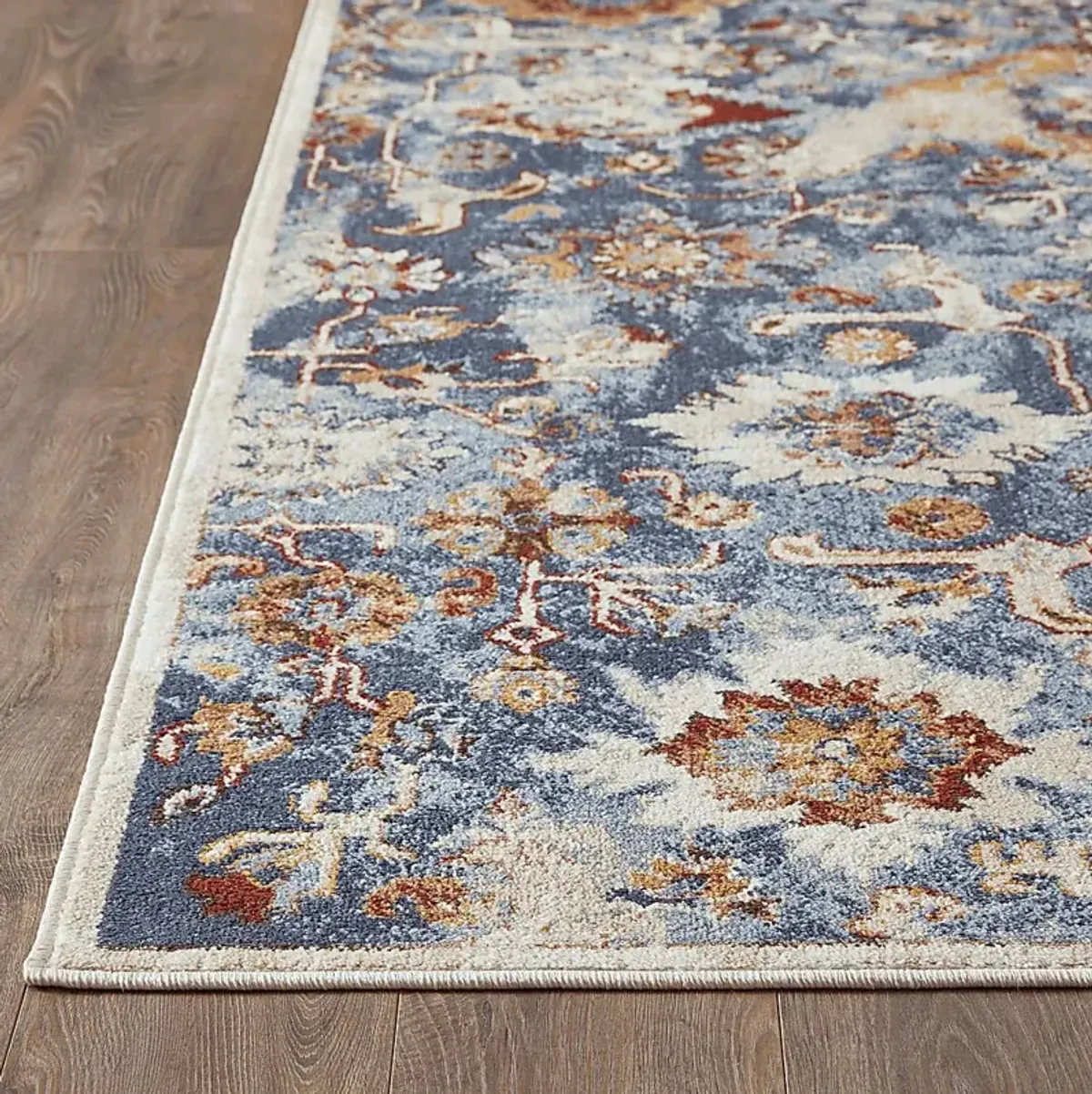 Amibell Blue 2' x 6'7 Runner Rug