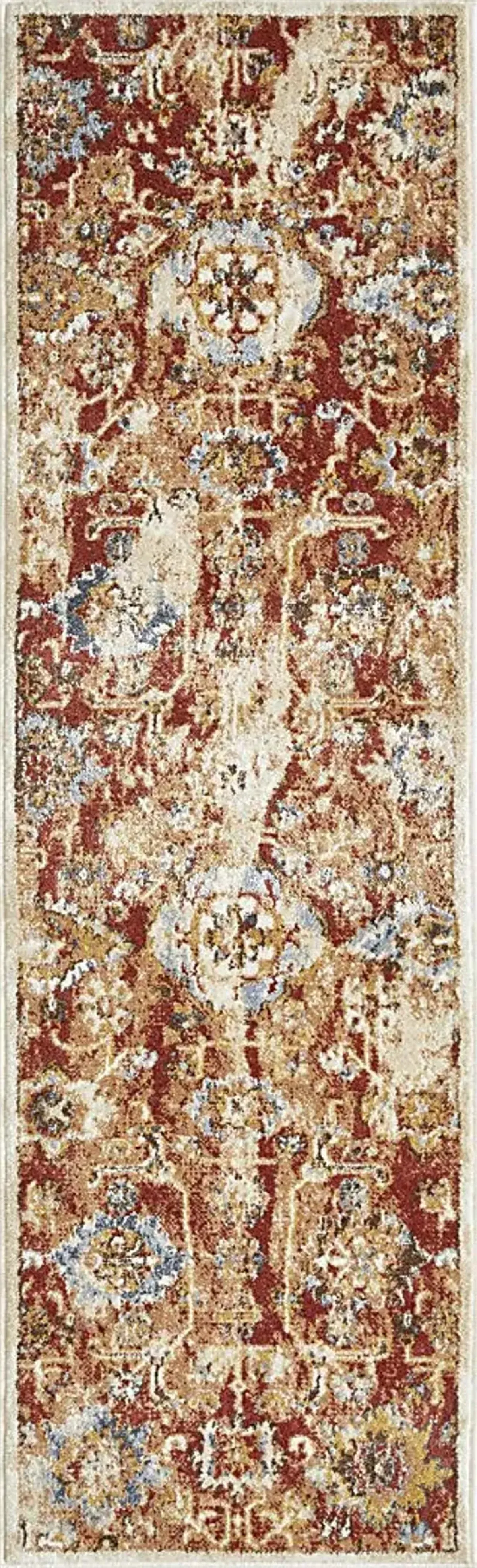 Amibell Orange 2' x 6'7 Runner Rug